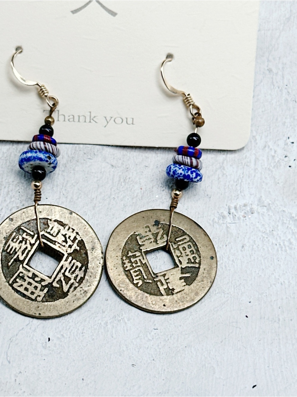 1354mc. Bronze Clay Earrings